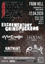 12.04.2025: GLOWING EMBER FESTIVAL MIT EXCREMENTORY GRINDFUCKERS + SUPPORTS im From Hell in Erfurt